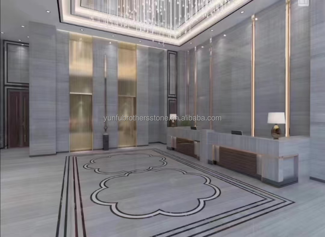 Star Grey Marble Type Calcite Stone Polished Tile for Bathroom Vanity Basin and Sink