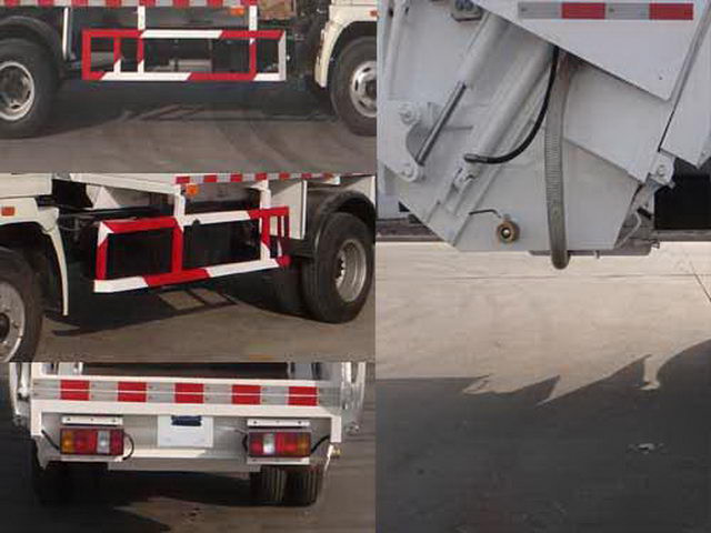 Compression Garbage Compactor Truck 3600mm Wheelbase 6570×2050×2580mm