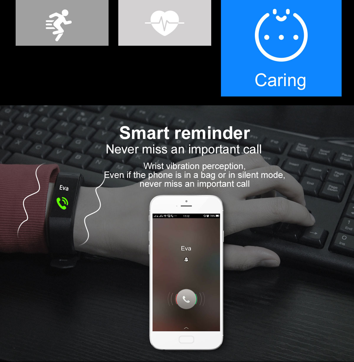 Fitness Tracker Smart Band Activity With Heart Rate 115 Plus With Exercise Smart Bracelet