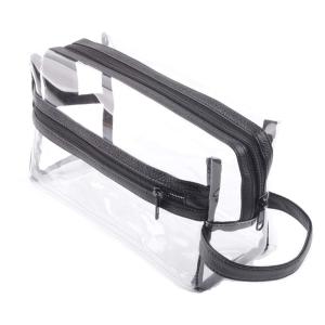 China Water Resistant Zipper Transparent Mens Shaving Bag For Travel wholesale