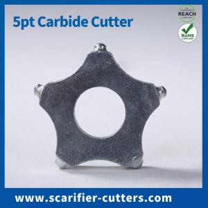 China Marking Scarifier Cutters Asphalt 5 Point Carbide Cutter Blade Carbide Tip Scarifying Drum wholesale