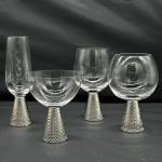 Electroplate Diamond Base Wine Glass Set