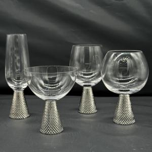 China Electroplate Diamond Base Wine Glass Set wholesale