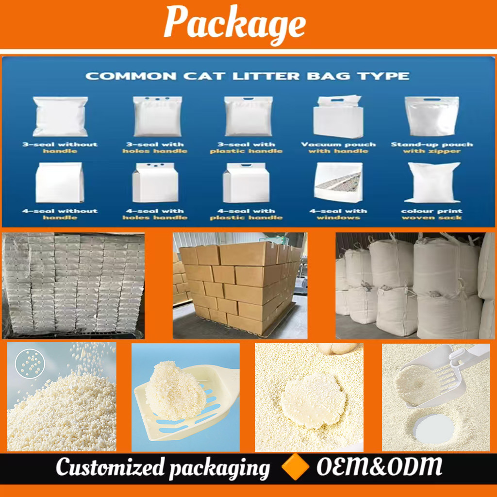 No Harmful Cassava Cat Litter Odor Control Tofu Based Cat Litter