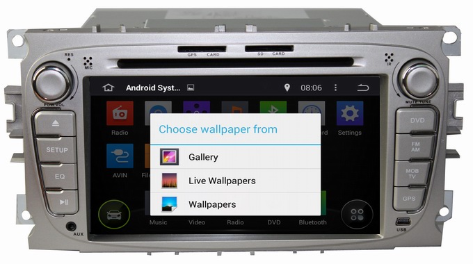 Ouchuangbo Car GPS Navi Stereo Bluetooth 3G Wifi Ford Mondeo 2007-2010 Android 4.4 DVD System OCB-7017D