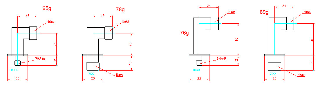 90 Degree Flanged Joint Copper-made S In N Connector For Drone System Device