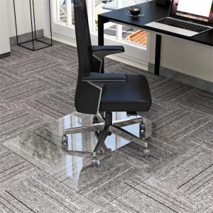 China Industrial Grade Clear Tempered Glass Chair Mat 1/5&quot; Thick 35&quot; x 46&quot; for Apartments wholesale