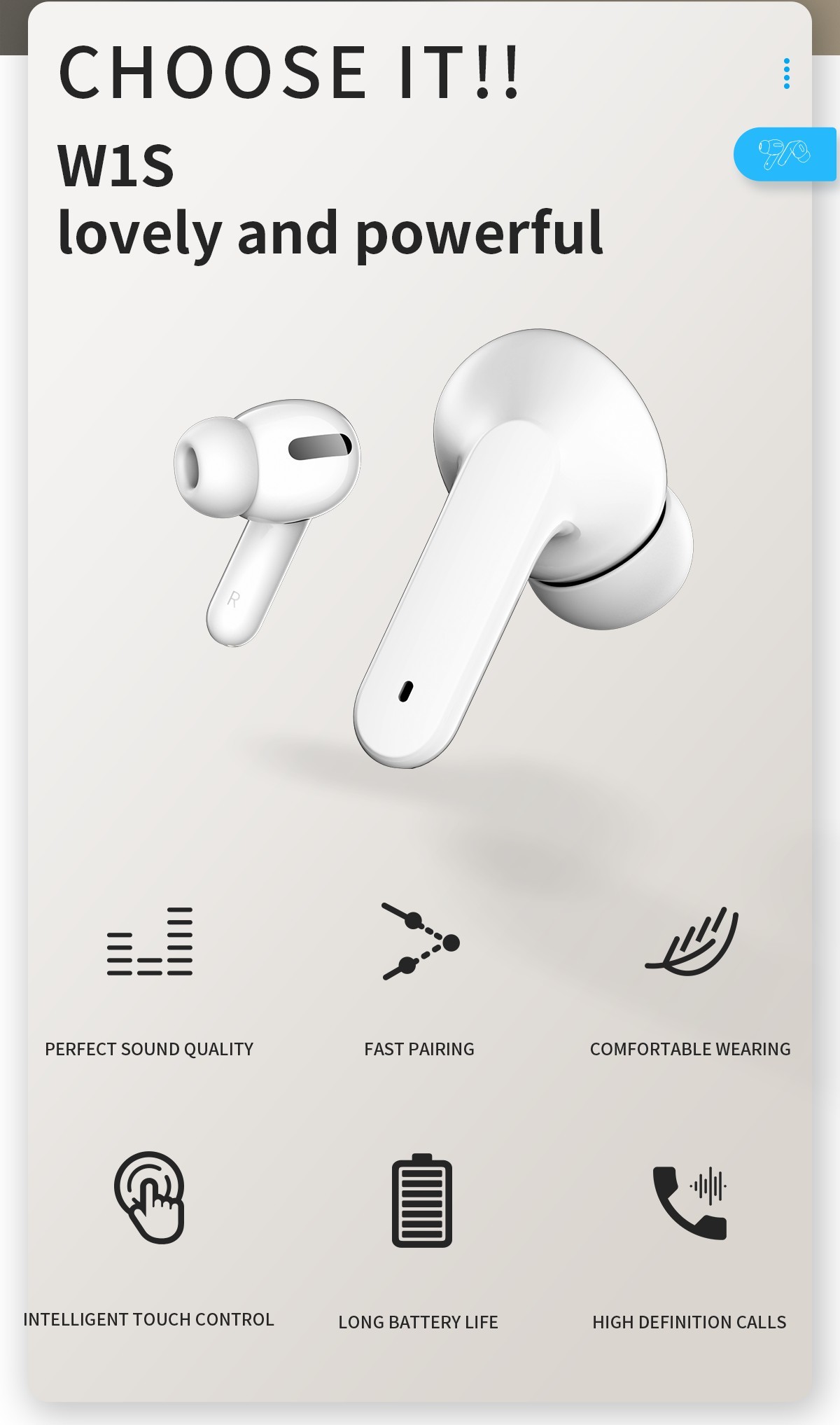 110 Days TWS Bluetooth Earphone V5.1 True Wireless Stereo Earbuds