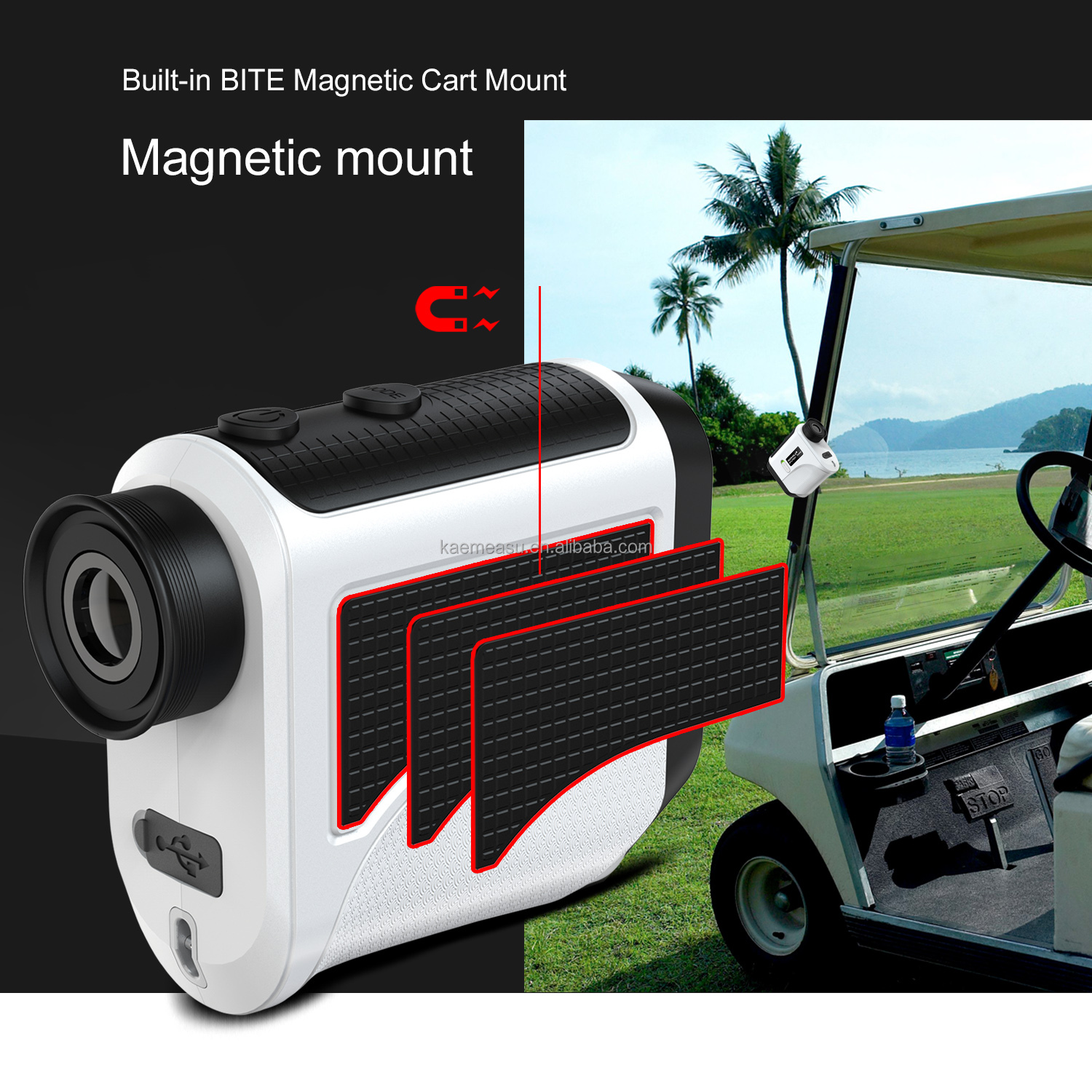 kaemeasu Laser Distance Meter Professional Hunting Rangefinder Outdoor Activities Handheld Shooting Range Finder F450