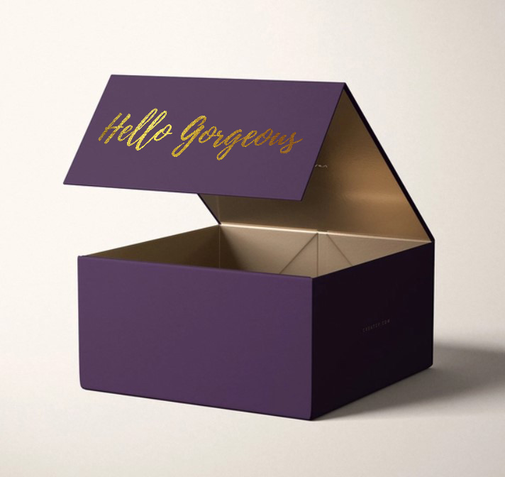 Stamping Printing Handling Magnetic Box for Hair Extensions Large Size Custom Design