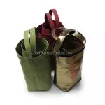 Washable Kraft Paper Single Wine Bottle Bag Thermal / Tear Resistant Portable