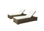Hotel 5 Positions Adjustable Backboard Wicker Garden Daybed