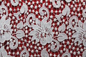 China Apparel Accessories Chemical Lace Fabric Water Soluble Embroidery lace fabric in Different Color wholesale