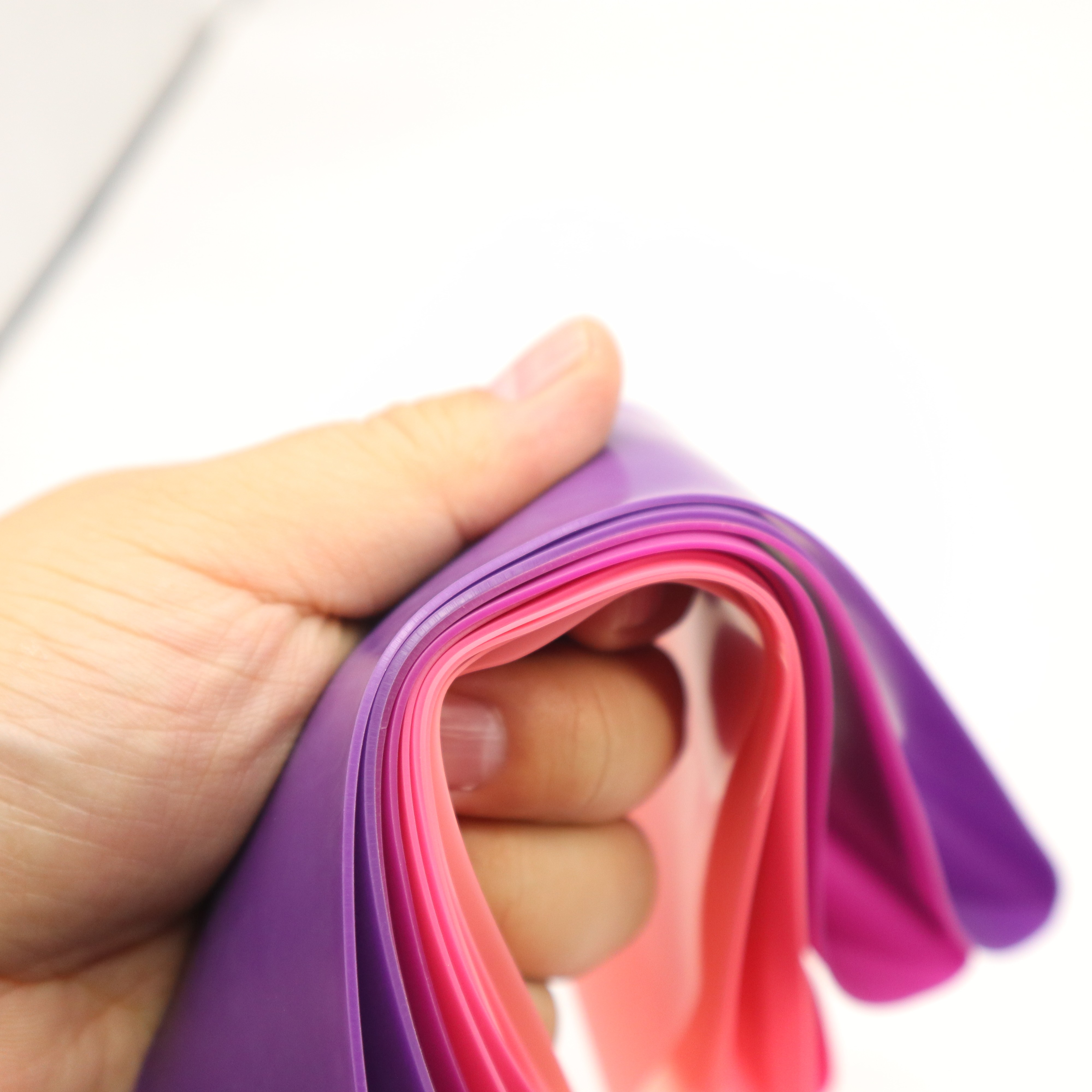 5pcs 18.5cm Natural Latex Resistance Bands Pastel