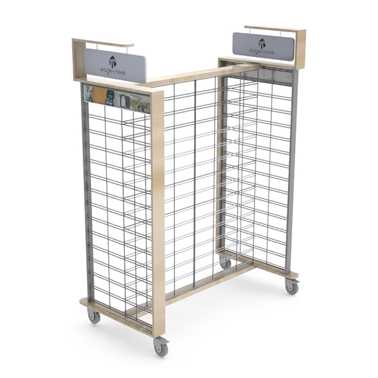 Free Standing Cosmetic Display Stand Kena Metal Pegboard Display Stands Department Store