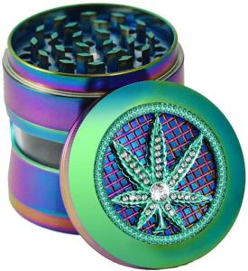 China Rainbow Color 4 Parts 2.5&quot; Zinc Alloy Herb Grinder wholesale