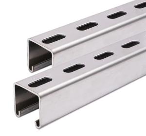 China 41x21mm Stainless Steel Solar Photovoltaic Mounting Strut Slotted Channels wholesale