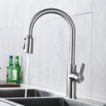 CUPC 18/10 Stainless Steel Kitchen Water Faucets With Extendable Hose