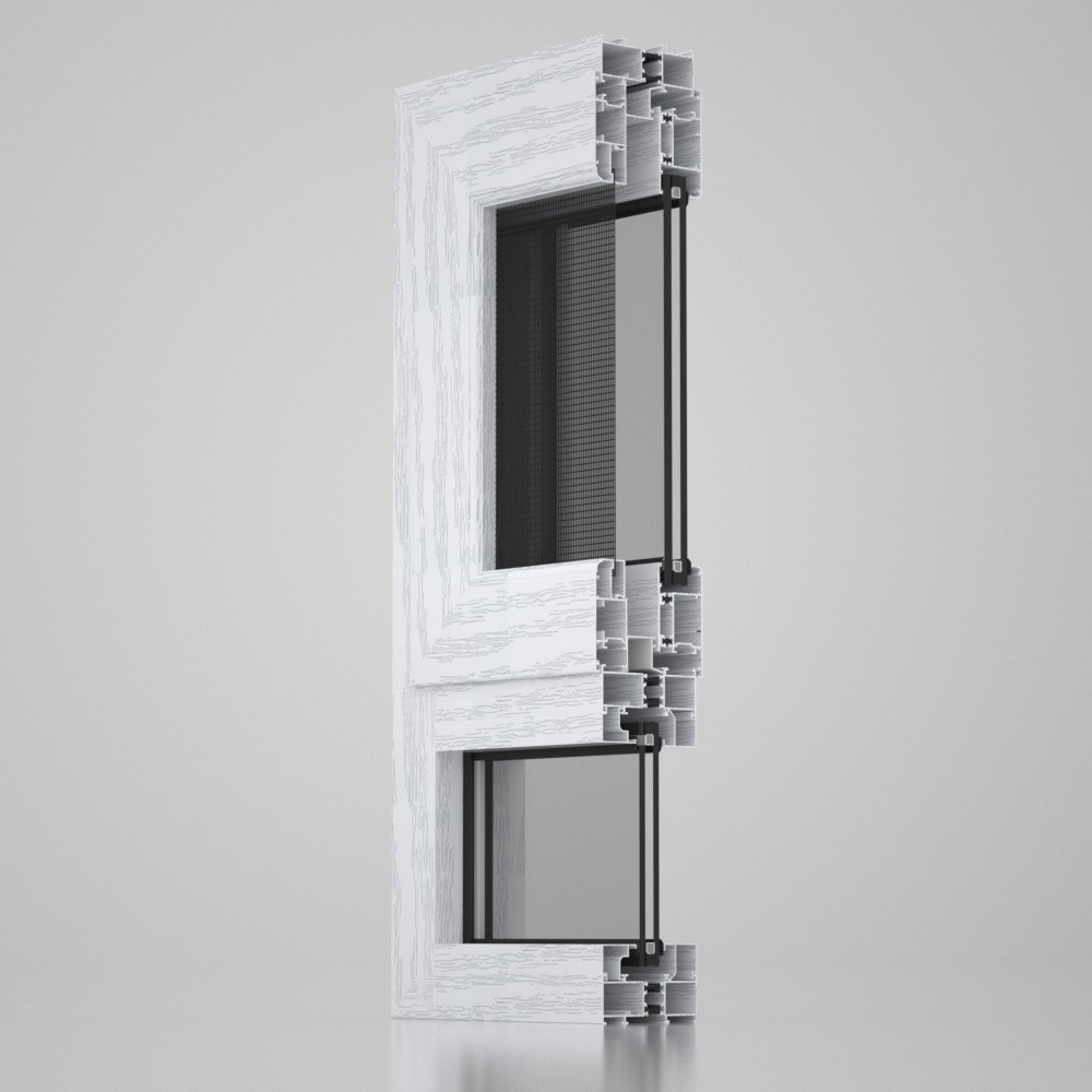 T5 Aluminium Door Profiles White Powder Coating 0.8mm Thickness
