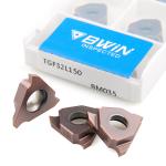 Cnc Lathe Carbide Grooving Insert Tgf32r Stainless Steel 0.5mm Face Slot Cutting