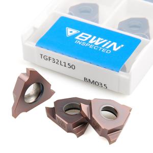 China Cnc Lathe Carbide Grooving Insert Tgf32r Stainless Steel 0.5mm Face Slot Cutting wholesale