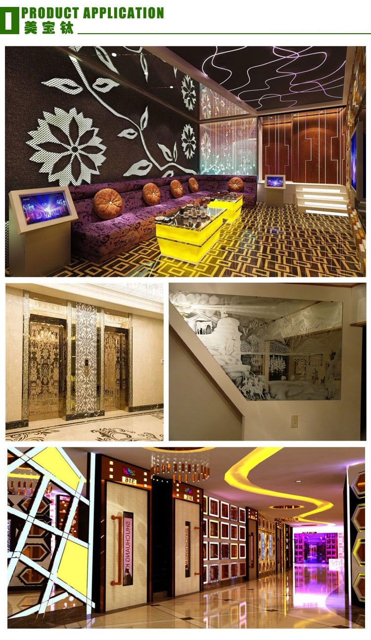 Gold Etching 1.00mm Thk Stainless Steel Sheet For Exterior Wall Cladding