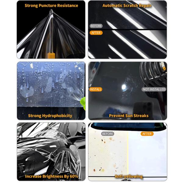 Nano Coated Polyurethane PPF Anti Yellowing TPU Paint Protection Film