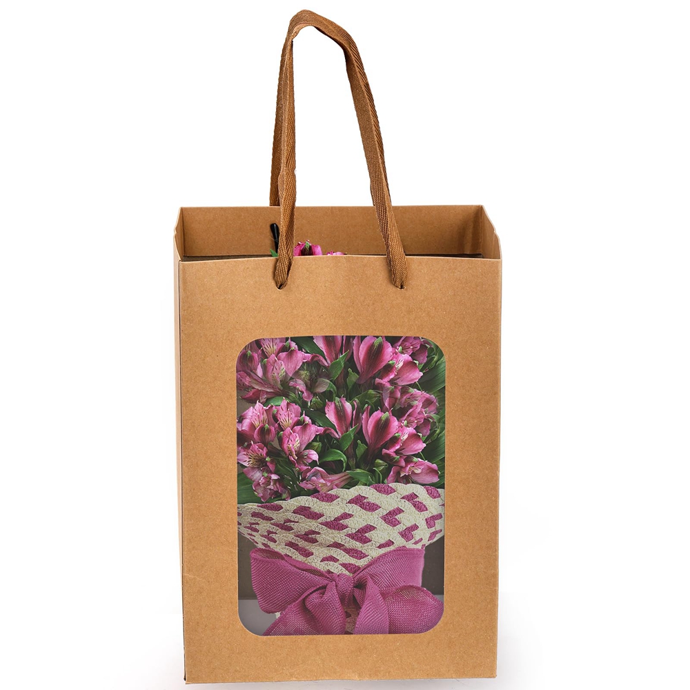 Custom Color Accepted Paper Type Specialty Paper Shopping Kraft Paper Bags With Window