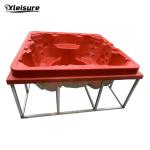 8-person all-seater square hot tub mould for wood-fired hot tub, hot tub with
