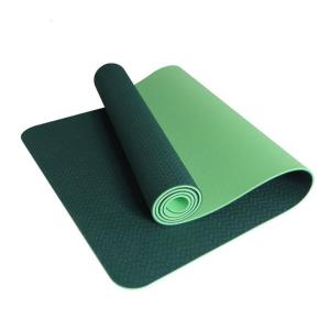 China hot sale dark green/mint TPE yoga mat wholesale