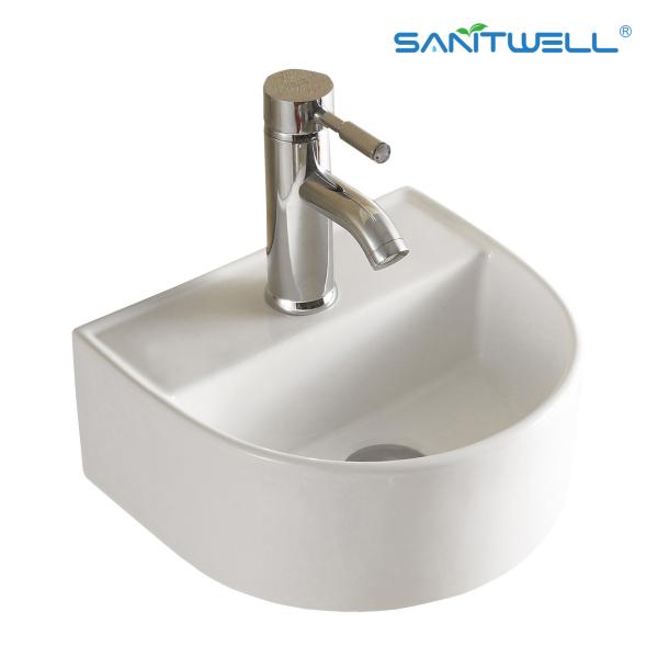 Ceramic Basin AB8307 square chaozhou suppliers wall hung sink Above Counter