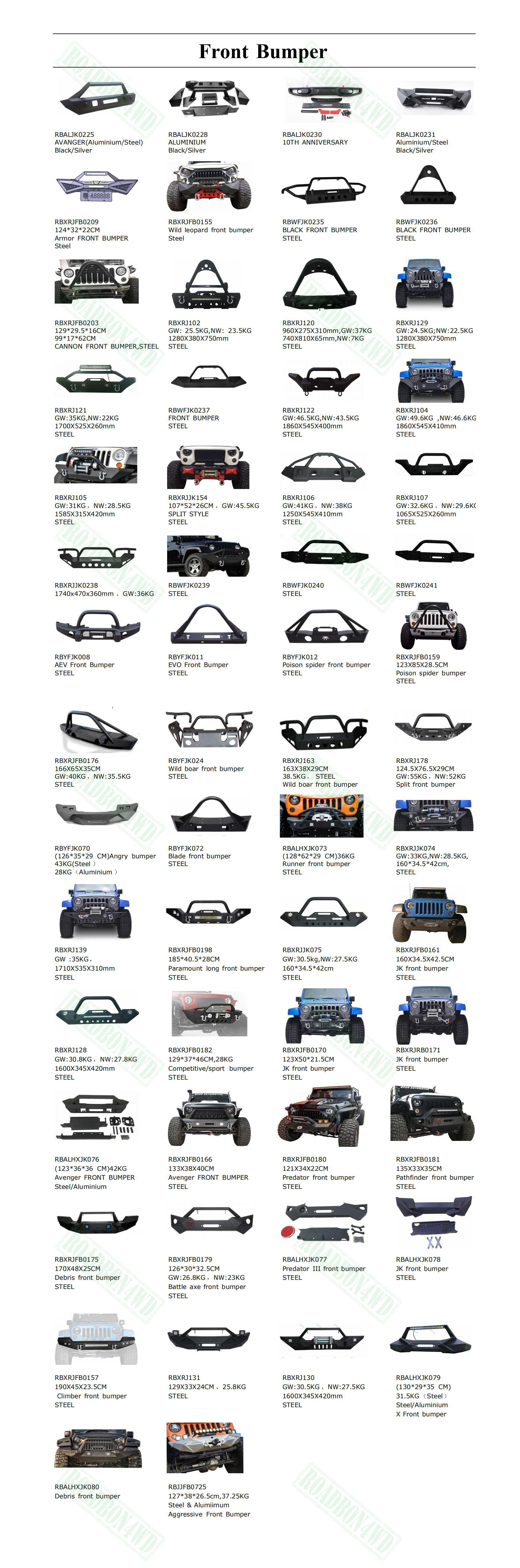 Original style Rear bumper steel black rear bumper for Jeep wrangler JK