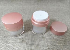China Non Spill Acrylic Lotion Bottle Pink Screw Down Cap Customized Size wholesale