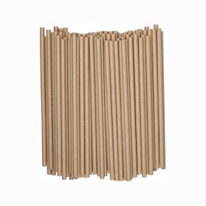 China Brown Kraft Paper Drinking Straws Biodegradable For Restaurant Party wholesale
