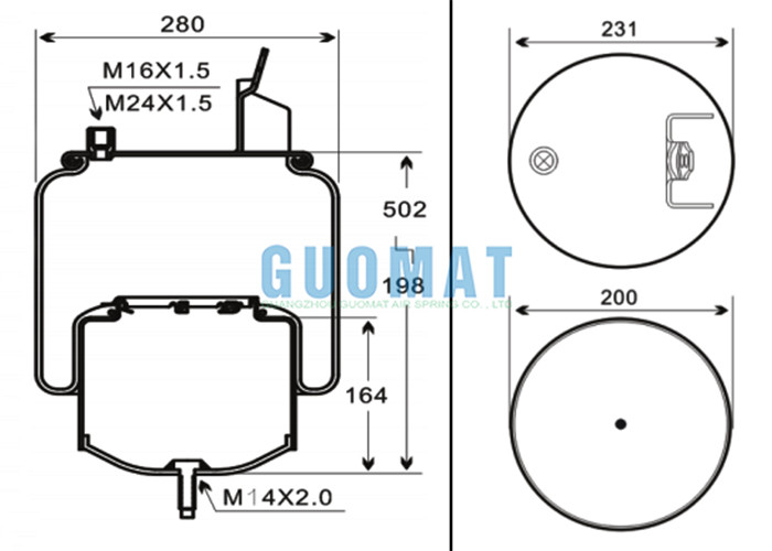 Truck Trailer Suspension Air Pillow W01-M58-8472 Firestone VOL-VO Air Ride Spring 20427800