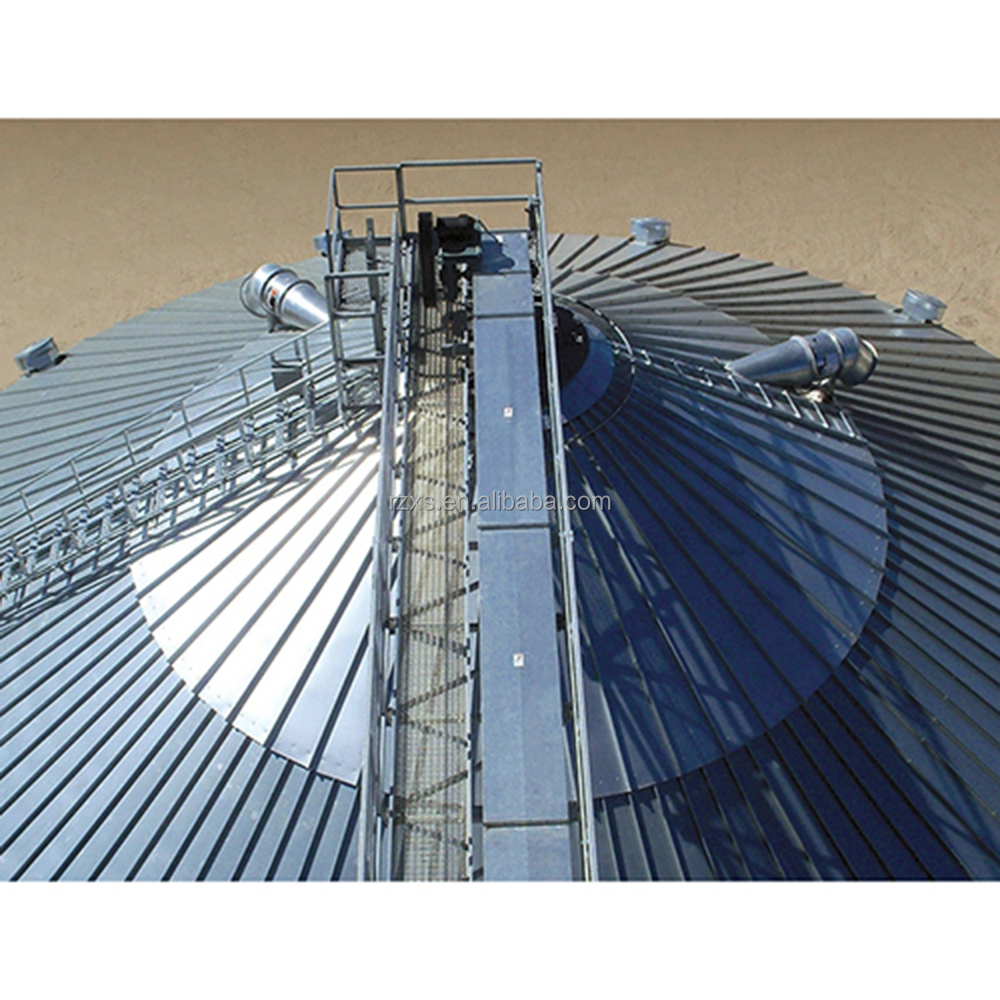 STGF50 5000 Ton Maize Rice Wheat Storage Machine Spiral Ventilation Corrugated Steel Grain Silo