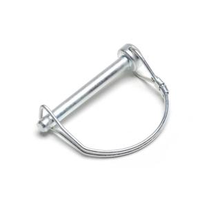 China 1/4'' Round Wire Lock Pin Carbon Steel White Zinc Effective Length 1-3/4'' For Trailer Couplings And Hitches wholesale
