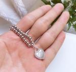 Gold Plated 925 Sterling Silver Neckalce Jewelry Pendant Heart Charm