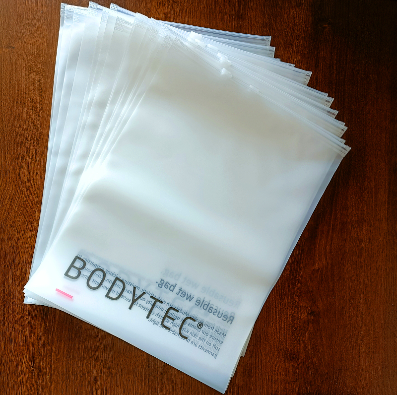 Custom Low MOQ Plastic Zipper Bag Shrink Bag for Clothing Zipper Frosted