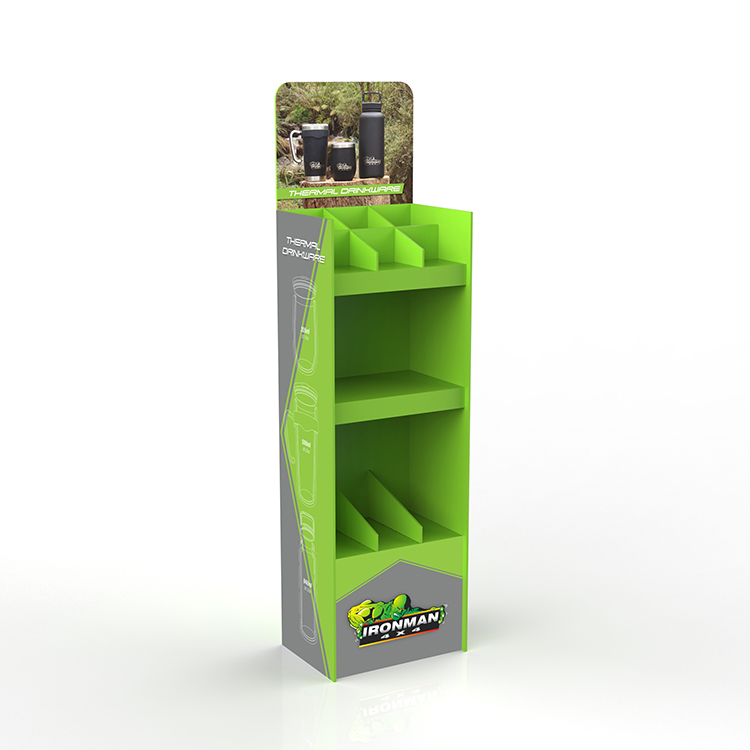 Supermarket Cardboard Product Display Stand Canned Food Carton Display Stands Christmas