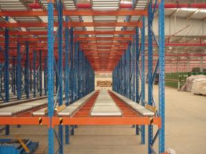 China perishable goods gravity flow racks , double - deep pallet racking systems wholesale