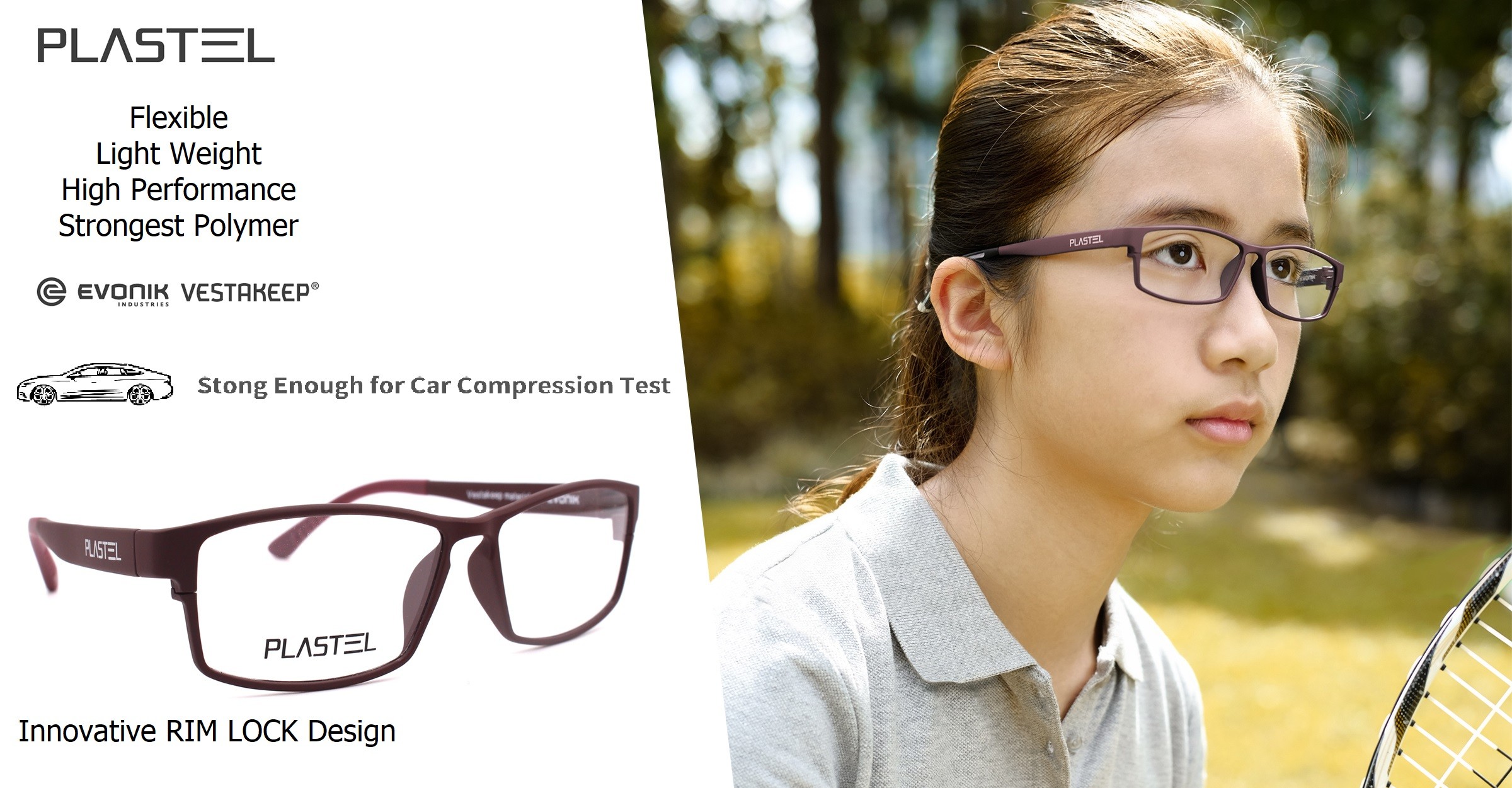 Envoik Vestakeep Peek Material Women's Optical Glasses Ultra Strong Lightweight