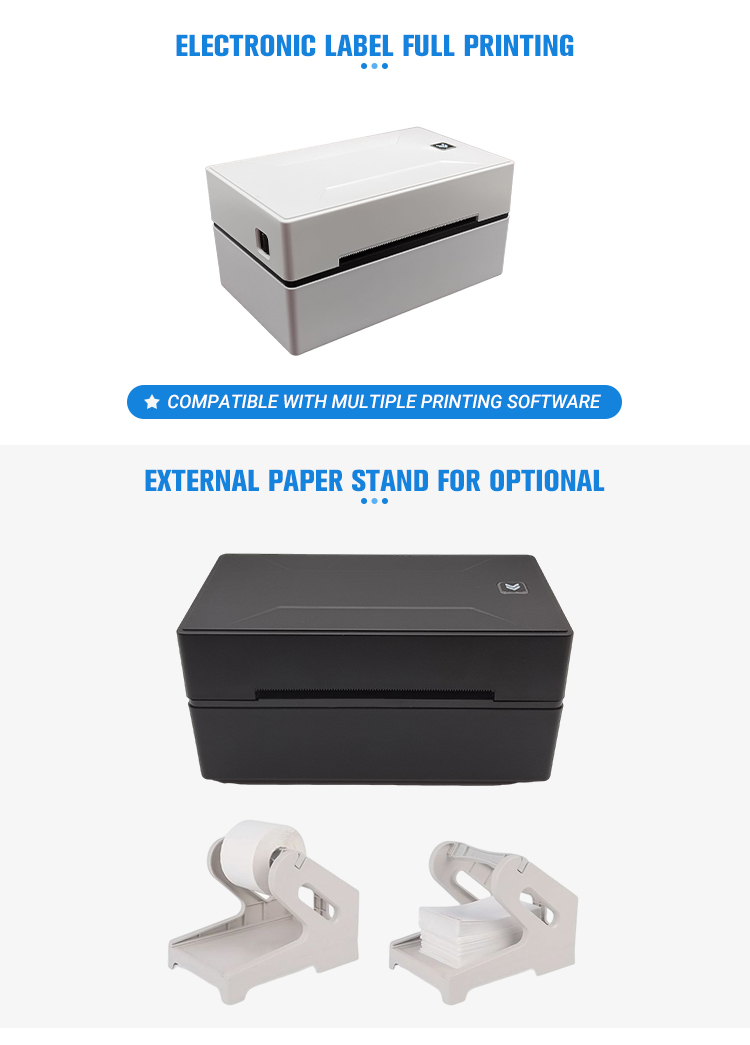 USB Blue tooth Interface Type 110mm Thermal Label Printer for Fast Shipping Label Printing