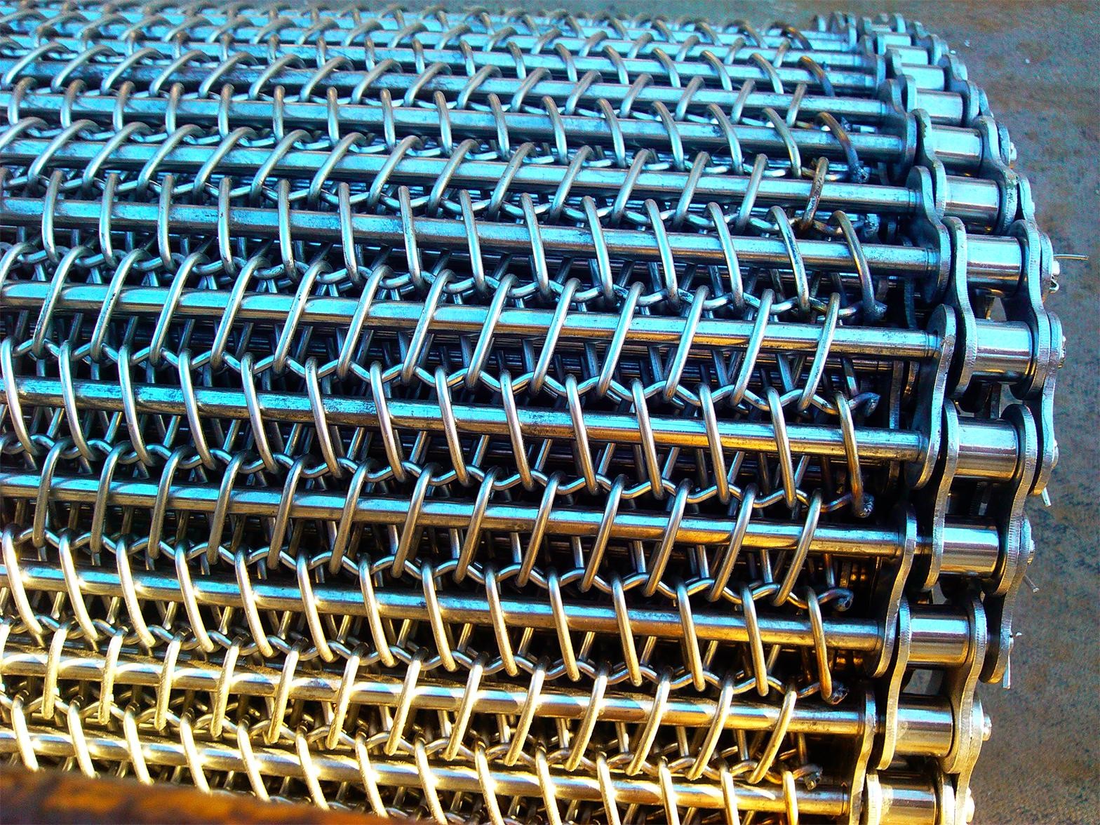 304L Stainless Mesh Conveyor Wire Belt 380V 400MM Width