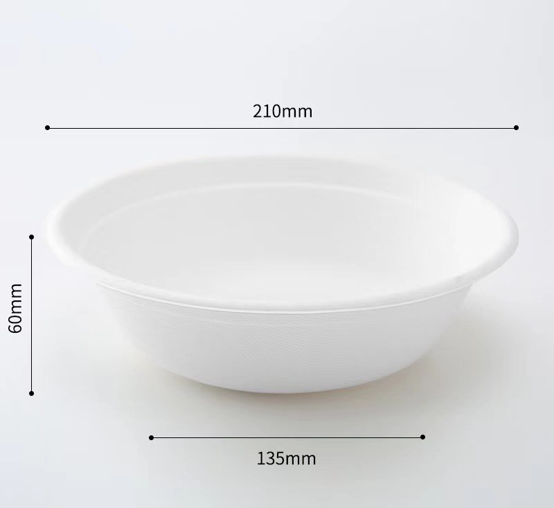16oz Bagasse Disposable Fruit Salad Containers Biodegradable Microwavable