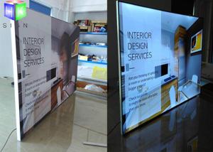 China Outdoor Aluminum Frameless Fabric Light Box Advertising 28 mm Thickness wholesale