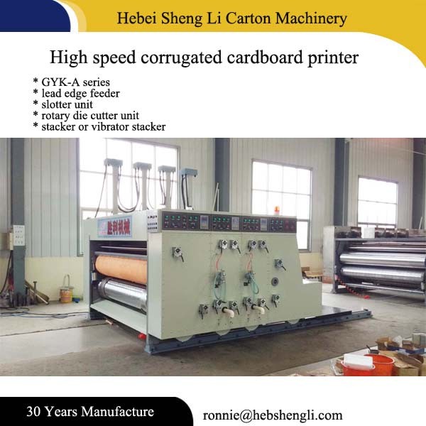 38KW Corrugated Sheet Printing Machine , Auto Corrugated Board Machine