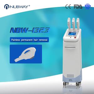 China Multifunction Vertical 3 handles Elight Laser IPL Hair Removal skin tightening Machine wholesale