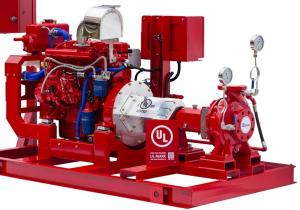China 500 GPM End Suction Fire Pump , High Strength Diesel Fire Water Pump 116 PSI wholesale