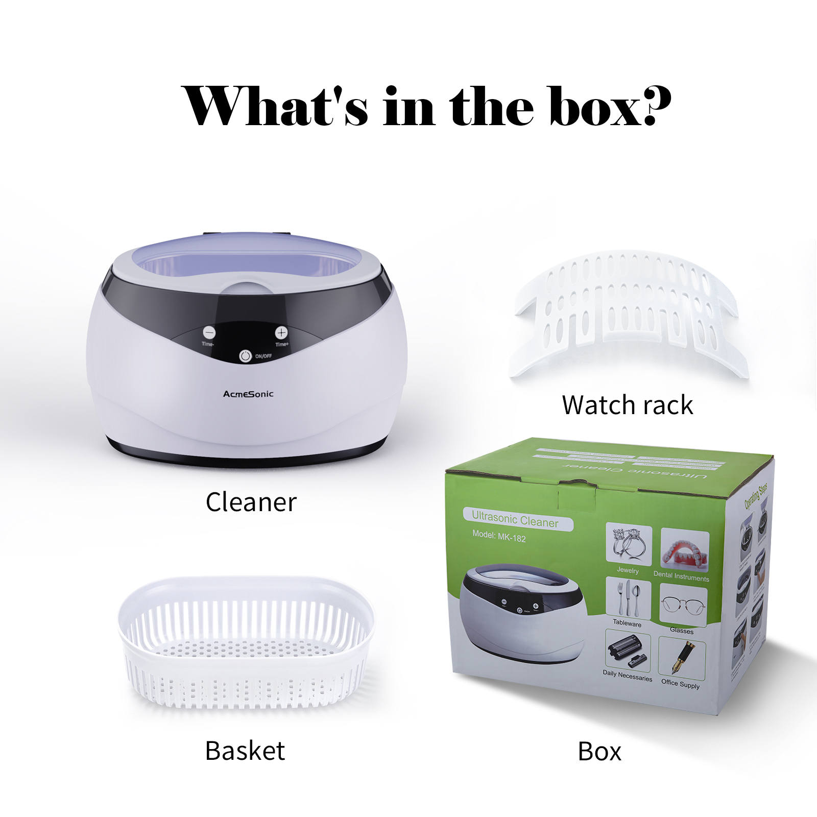 OEM Eyeglasses Ultrasonic Cleaner 600ml With Digital Timer MK-182
